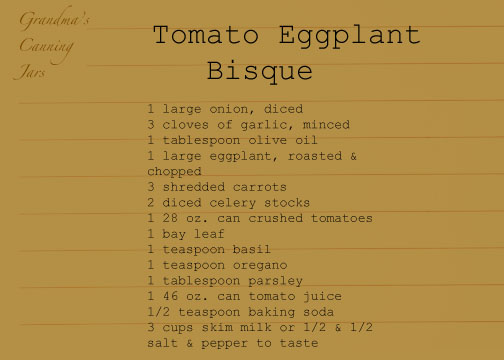 Recipes for canning eggplant